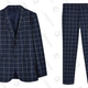 Topman Navy Windowpane Slim Fit Suit, $200